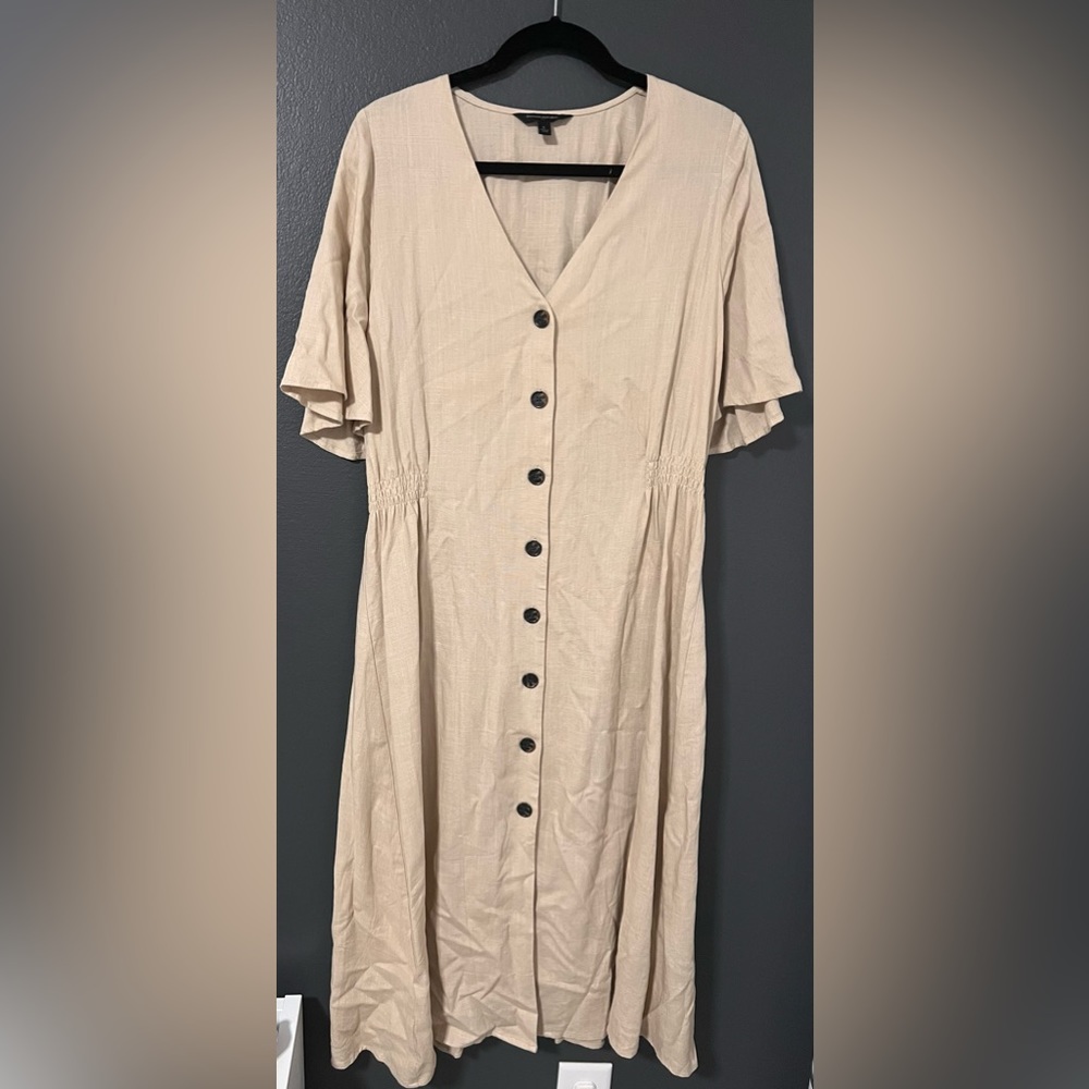Banana Republic Beige Midi Dress